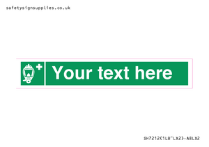 Custom sign safe condition Emergency escape breathing device